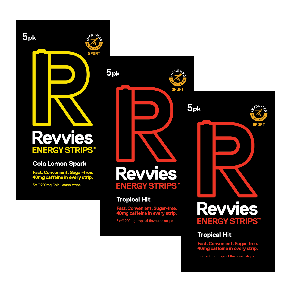 Revvies Energy Strips Starter Pack (3 x 5PK)