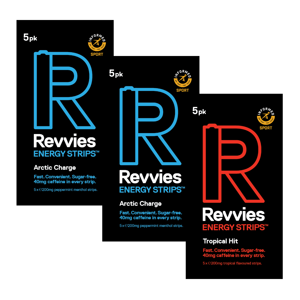 Revvies Energy Strips Starter Pack (3 x 5PK)