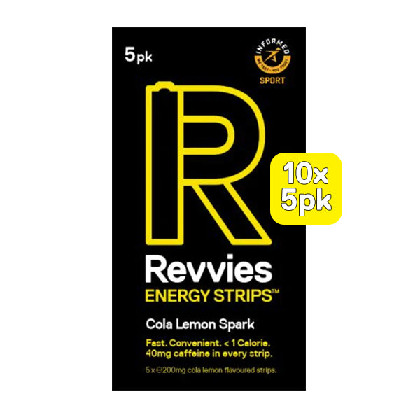 Revvies Energy Strips Cola Lemon Spark (10 x 5Pk)