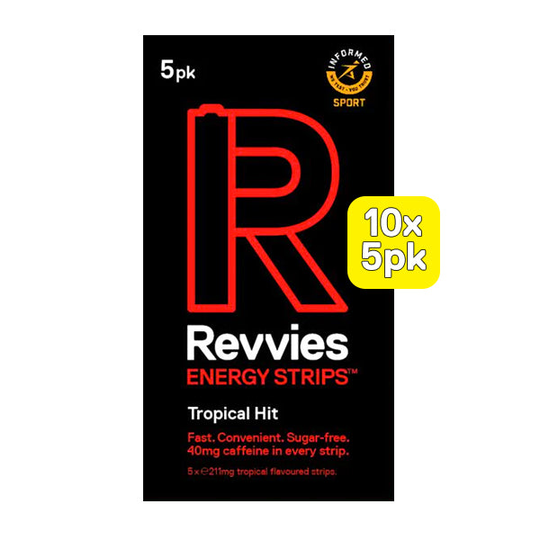 Revvies Energy Strips Tropical Hit (10 x 5 Pack)
